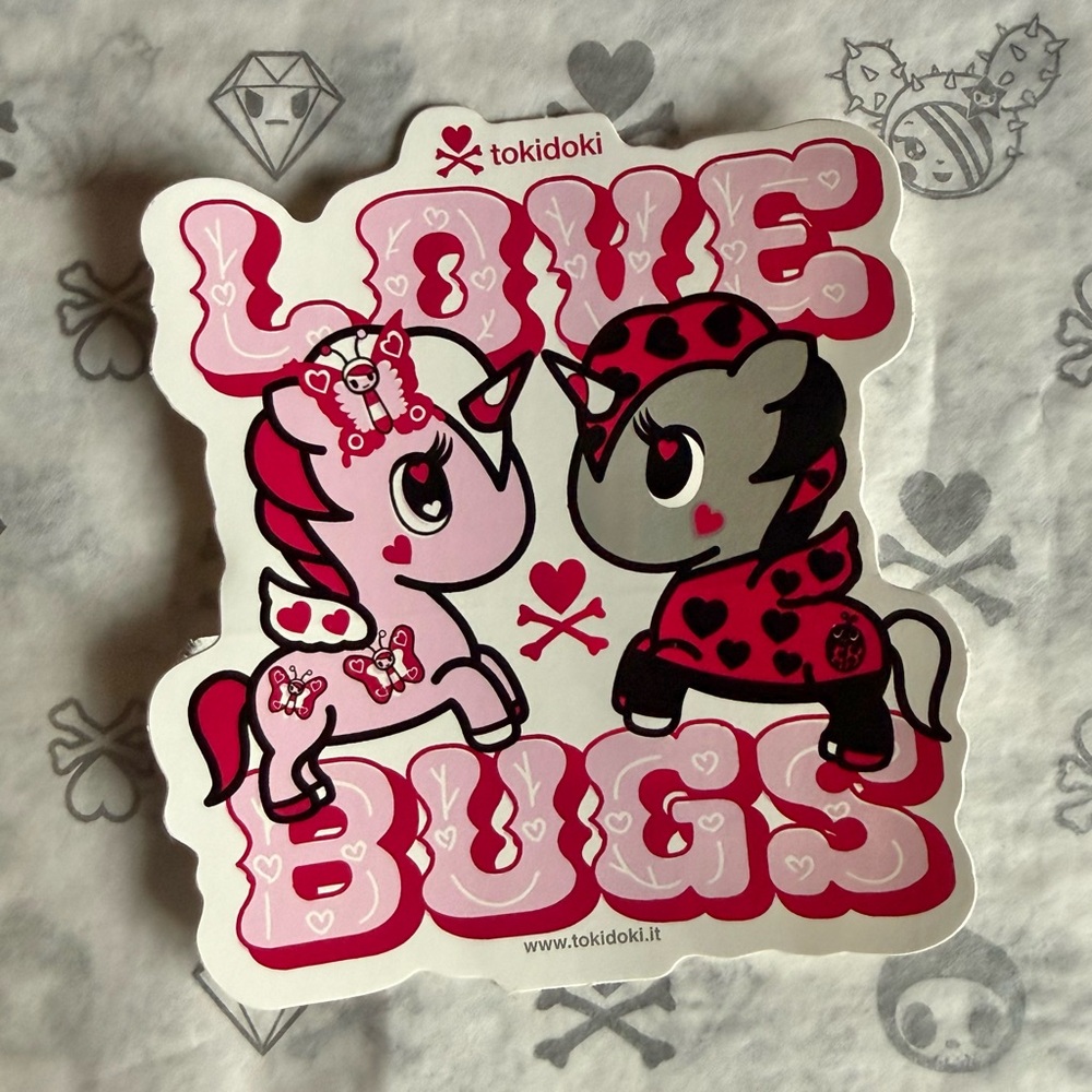 Tokidoki Love Bugs Large Vinyl Sticker NEW